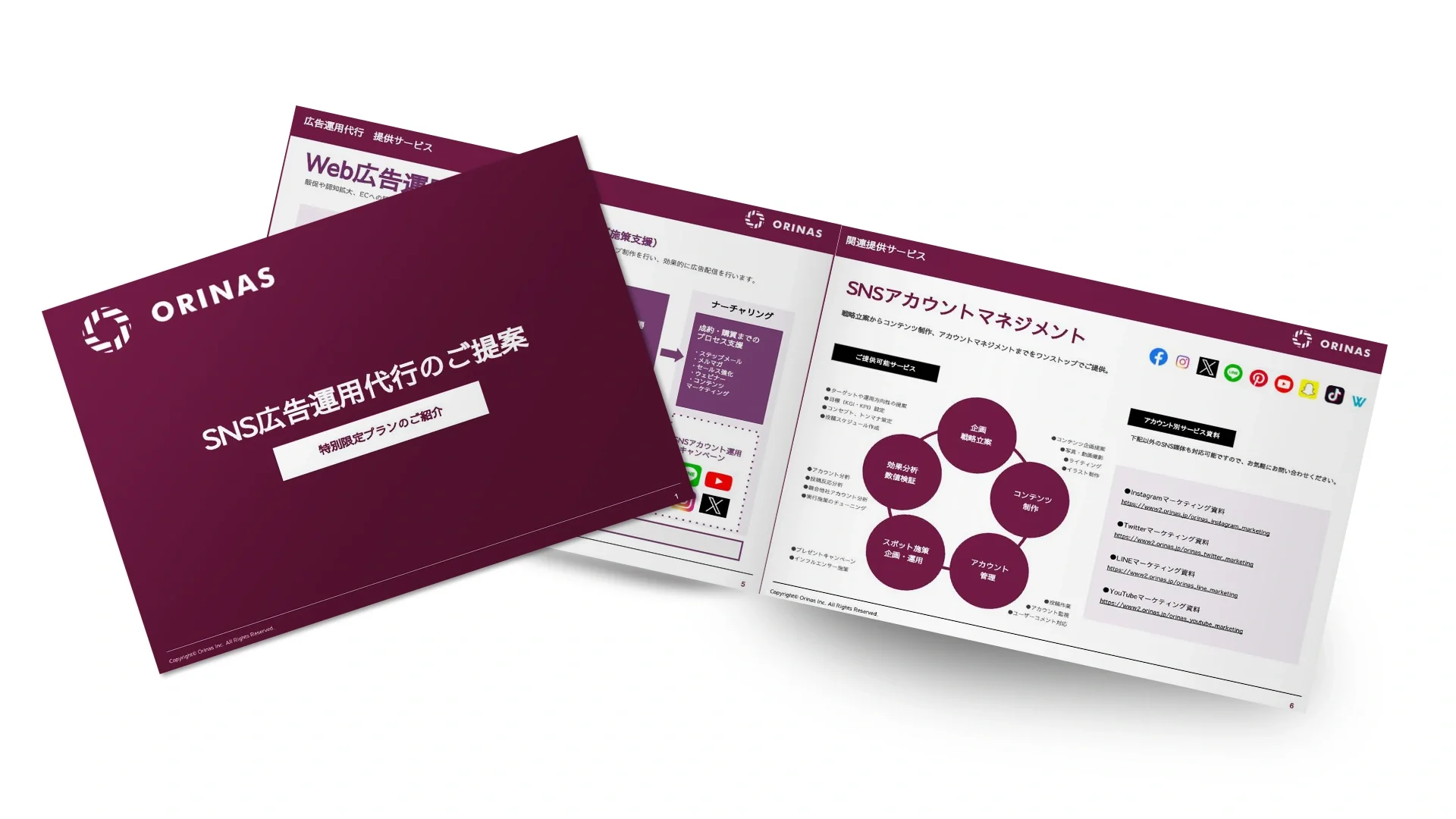 SNS management advertising materials